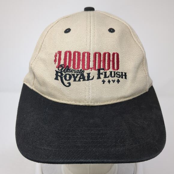 Ultimate Royal Flush Slideback Baseball Cap Beige OS Adjustable Att Headwear - Picture 2 of 11